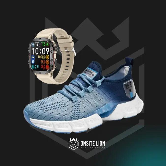 Combo Tênis New Sport + SmartWatch Inteligente - Compre 1 e Leve 2 - Onsite Lion