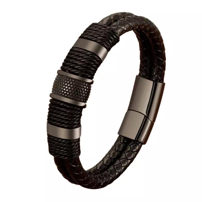 Pulseira Couro Black - Onsite Lion