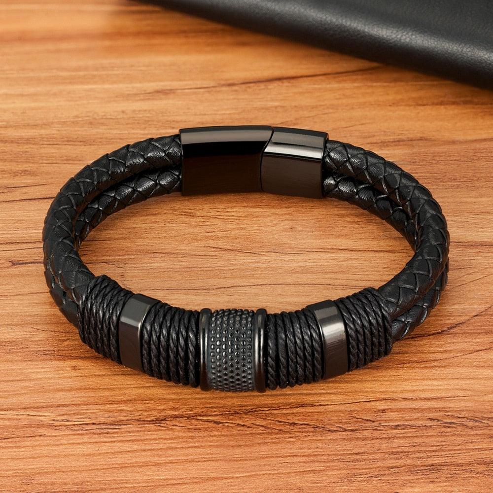 Pulseira Couro Black - Onsite Lion